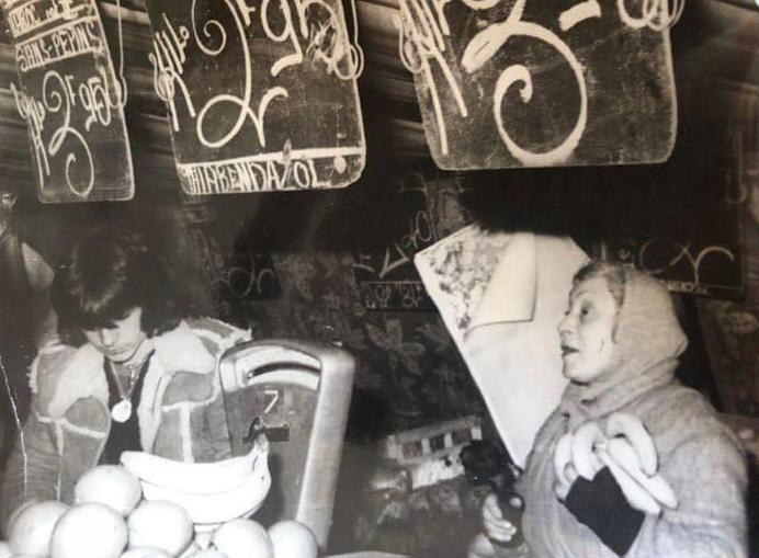 Archive familiale d’un étal de marché